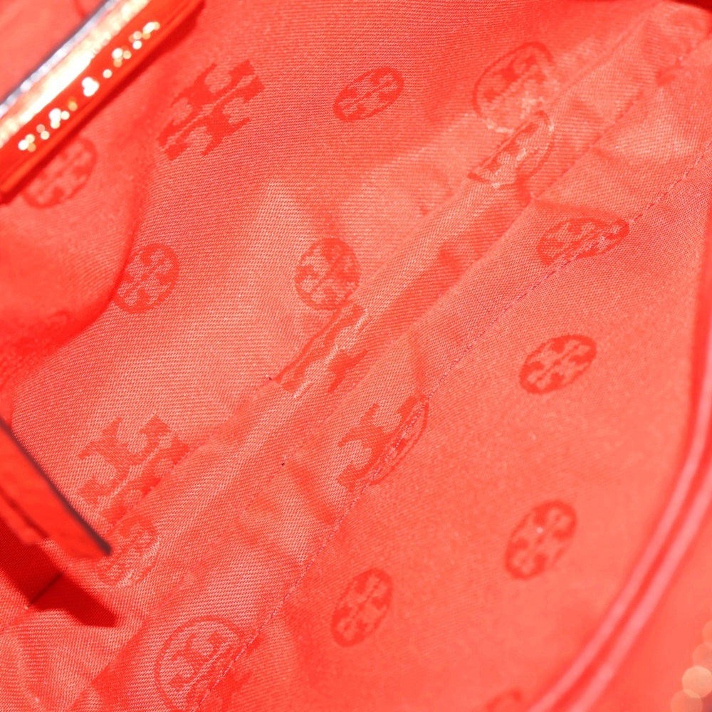 TORY BURCH(トリー バーチ) Tロゴ レザー チェーン ショルダーバッグ レッド レディース