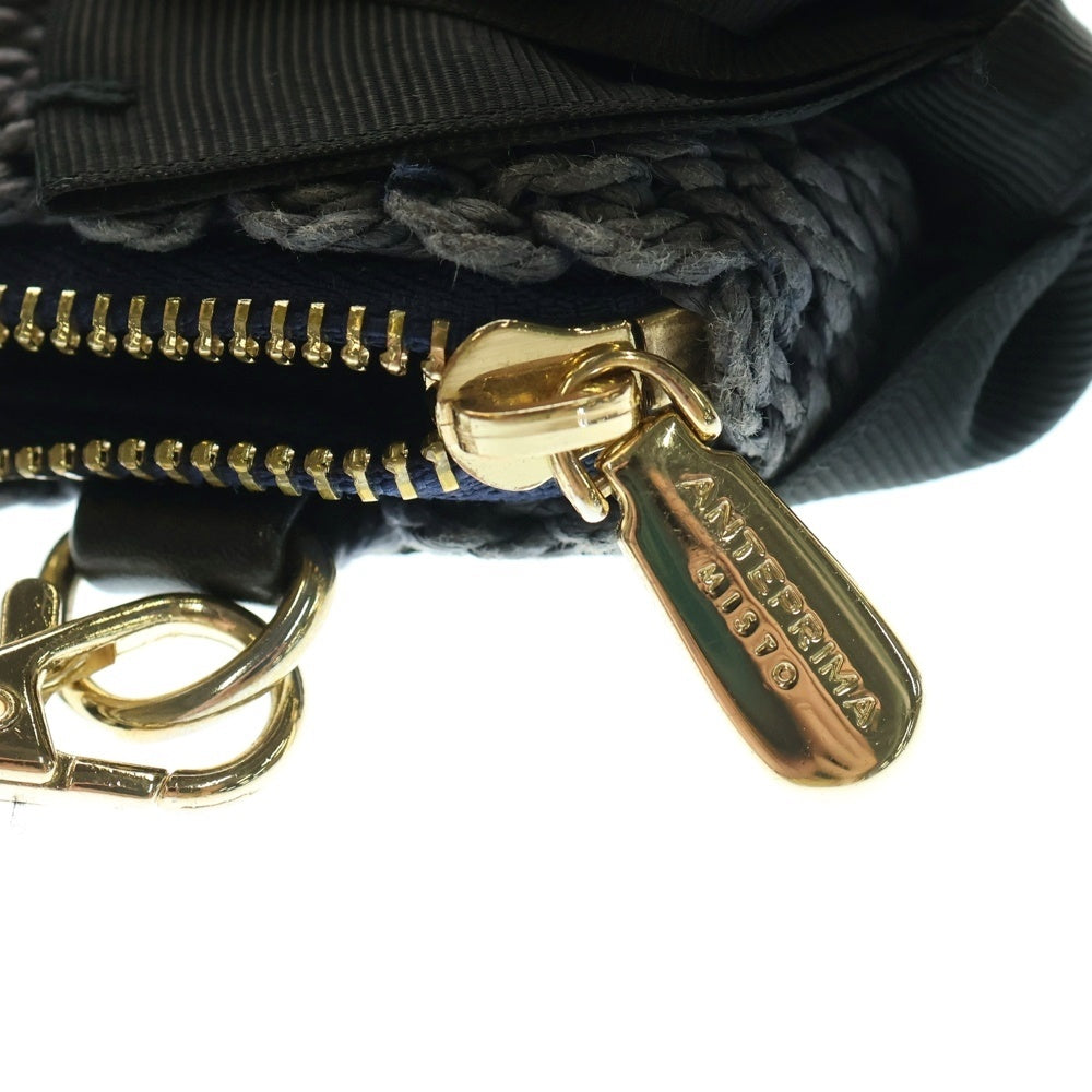 ANTEPRIMA(アンテプリマ) MIST 編込 チェーンショルダーバッグ ネイビー レディース