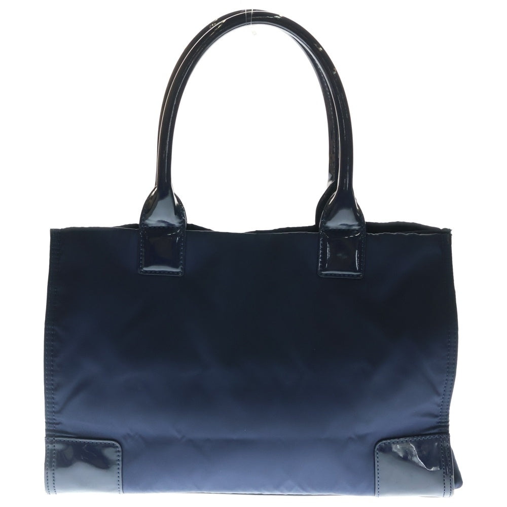 TORY BURCH(トリー バーチ) ナイロン エナメル切替 ハンドバッグ ネイビー レディース