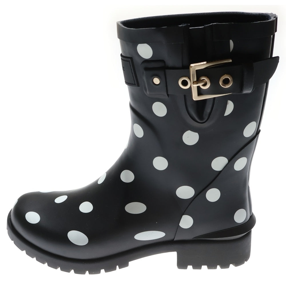 Kate Spade(ケイトスペード) Carina ドット柄 ハイカットレインブーツ ブラック US6B/23.0cm KB732 P5R