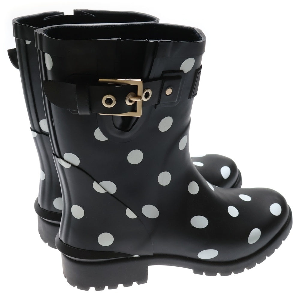 Kate Spade(ケイトスペード) Carina ドット柄 ハイカットレインブーツ ブラック US6B/23.0cm KB732 P5R