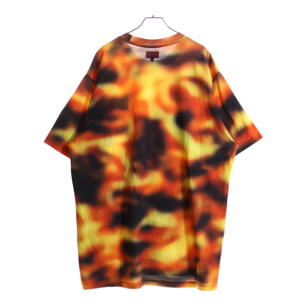 SUPREME(シュプリーム) 23SS Small Box Tee Flames スモールボックスロゴ フレイム柄 クルーネック 半袖Tシャツ カットソー レッド/イエロー