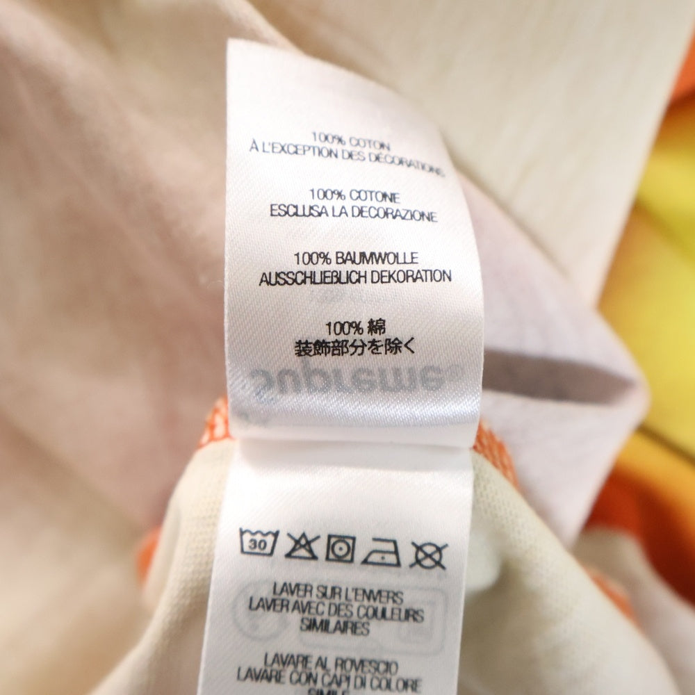 SUPREME(シュプリーム) 23SS Small Box Tee Flames スモールボックスロゴ フレイム柄 クルーネック 半袖Tシャツ カットソー レッド/イエロー