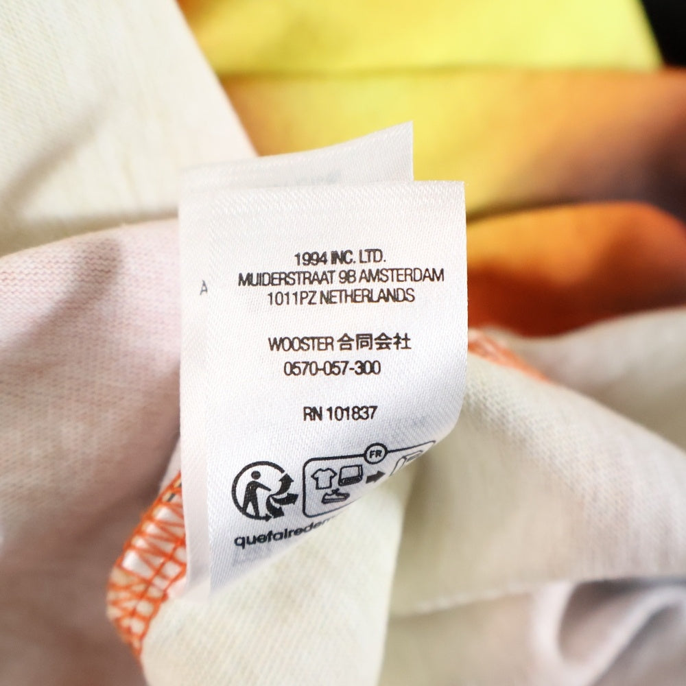 SUPREME(シュプリーム) 23SS Small Box Tee Flames スモールボックスロゴ フレイム柄 クルーネック 半袖Tシャツ カットソー レッド/イエロー