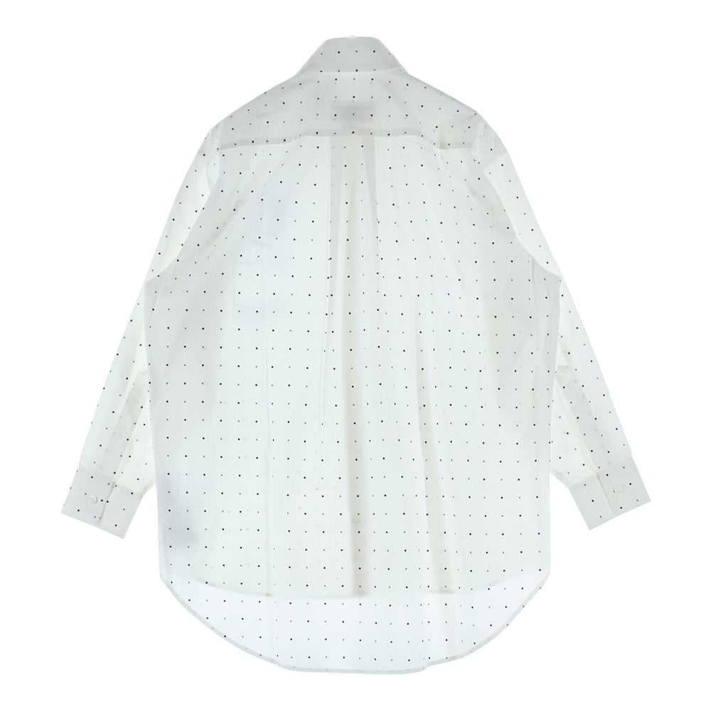 MM6 Maison Margiela(エムエムシックスメゾンマルジェラ) 23AW ドット柄 コットン 長袖シャツ ロングスリーブ ホワイト S52DT0014