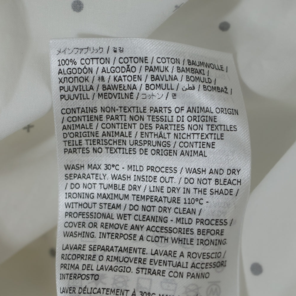MM6 Maison Margiela(エムエムシックスメゾンマルジェラ) 23AW ドット柄 コットン 長袖シャツ ロングスリーブ ホワイト S52DT0014