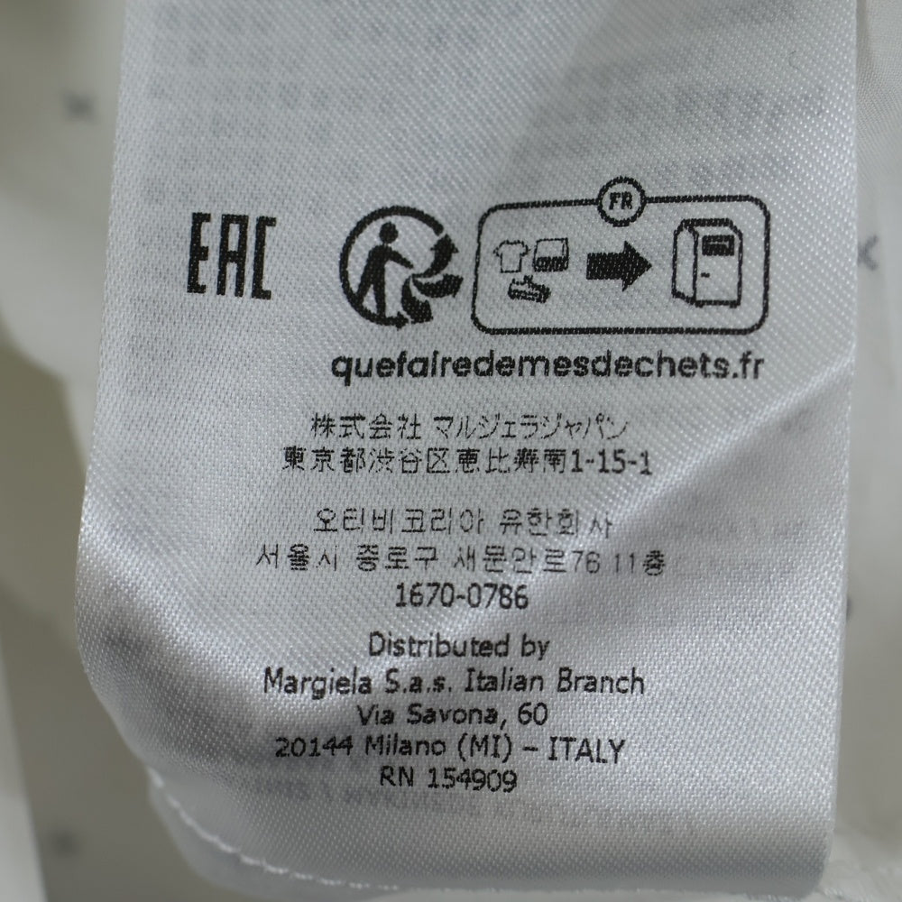 MM6 Maison Margiela(エムエムシックスメゾンマルジェラ) 23AW ドット柄 コットン 長袖シャツ ロングスリーブ ホワイト S52DT0014