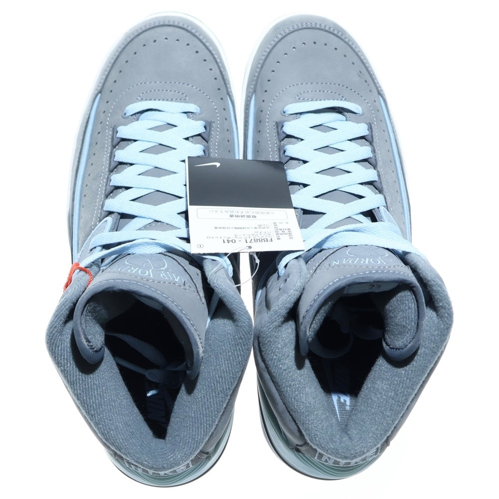 NIKE(ナイキ) WMNS AIR JORDAN 2 RETRO Cool Grey ウィメンズ エアジョーダン レトロ ハイカットスニーカー グレー/ライトブルー US11.5/28.5cm FB8871-041