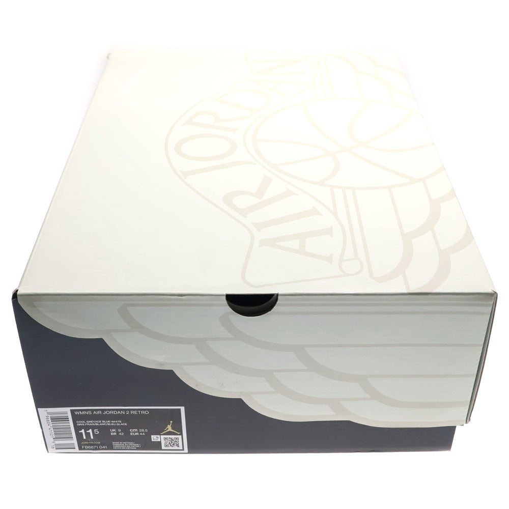 NIKE(ナイキ) WMNS AIR JORDAN 2 RETRO Cool Grey ウィメンズ エアジョーダン レトロ ハイカットスニーカー グレー/ライトブルー US11.5/28.5cm FB8871-041