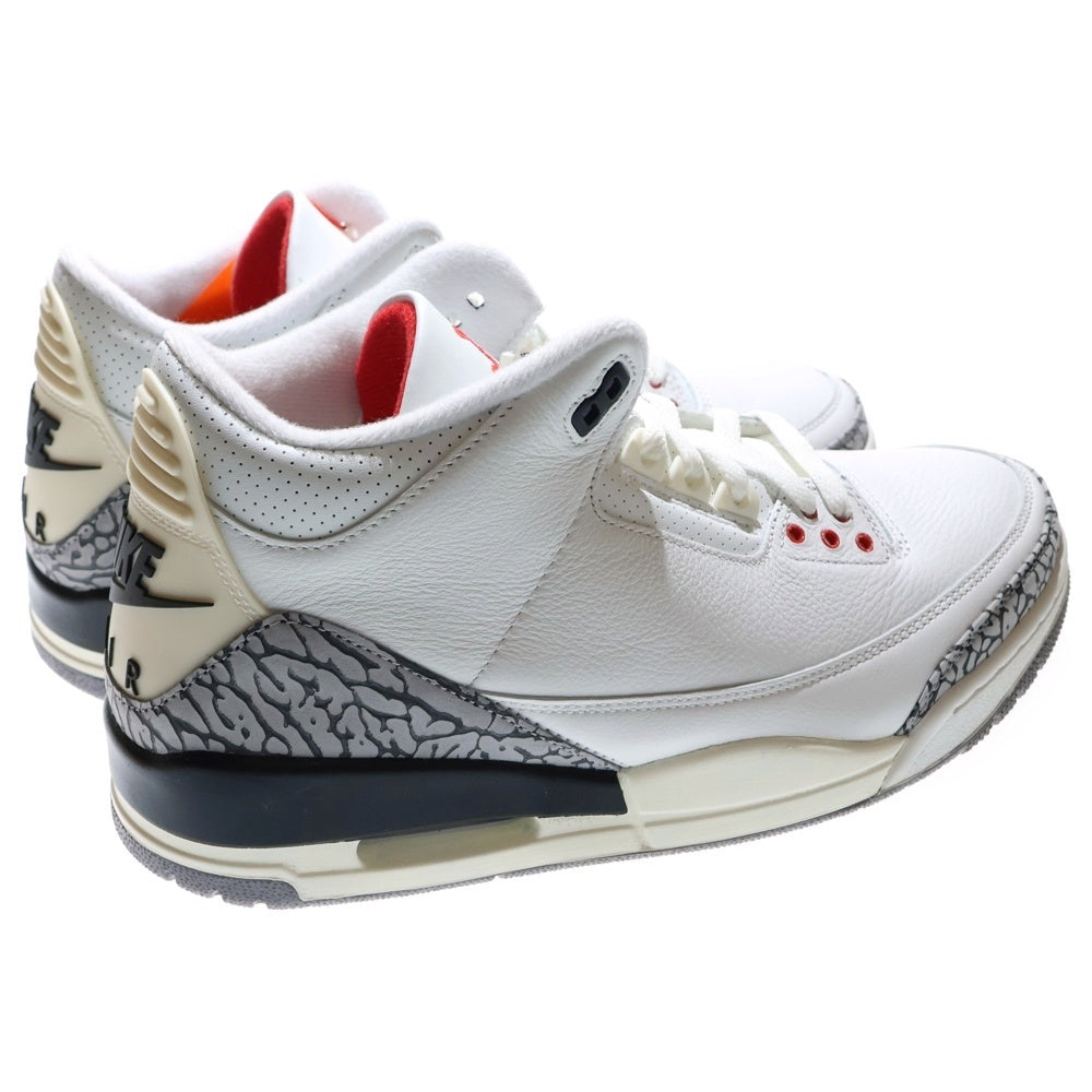 NIKE(ナイキ) AIR JORDAN 3 RETRO White Cement Reimagined エアジョーダン レトロ リイマジンド ミッドカットスニーカー ホワイト/グレー US10/28.0cm DN3707-100