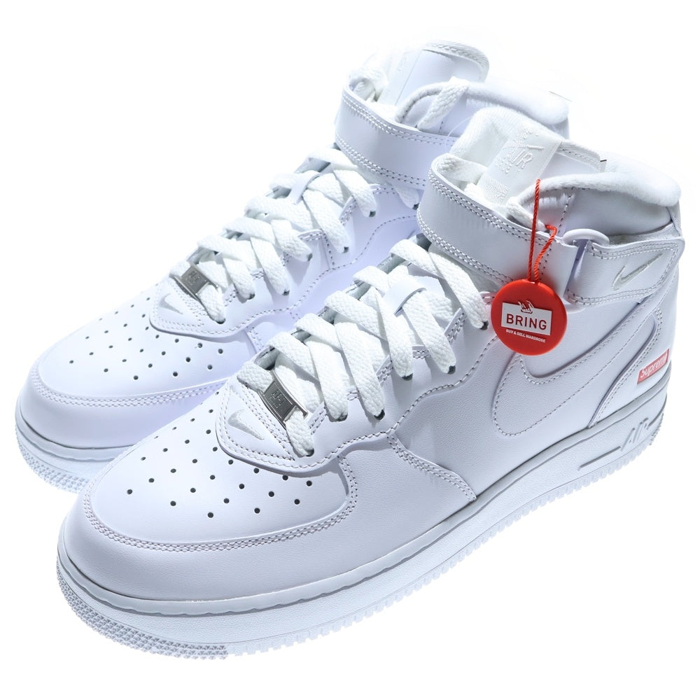 NIKE(ナイキ) ×SUPREME AIR FORCE 1 MID シュプリーム エアフォース 1 ミッドカットスニーカー ホワイト US9.5/27.5cm FZ8784-100