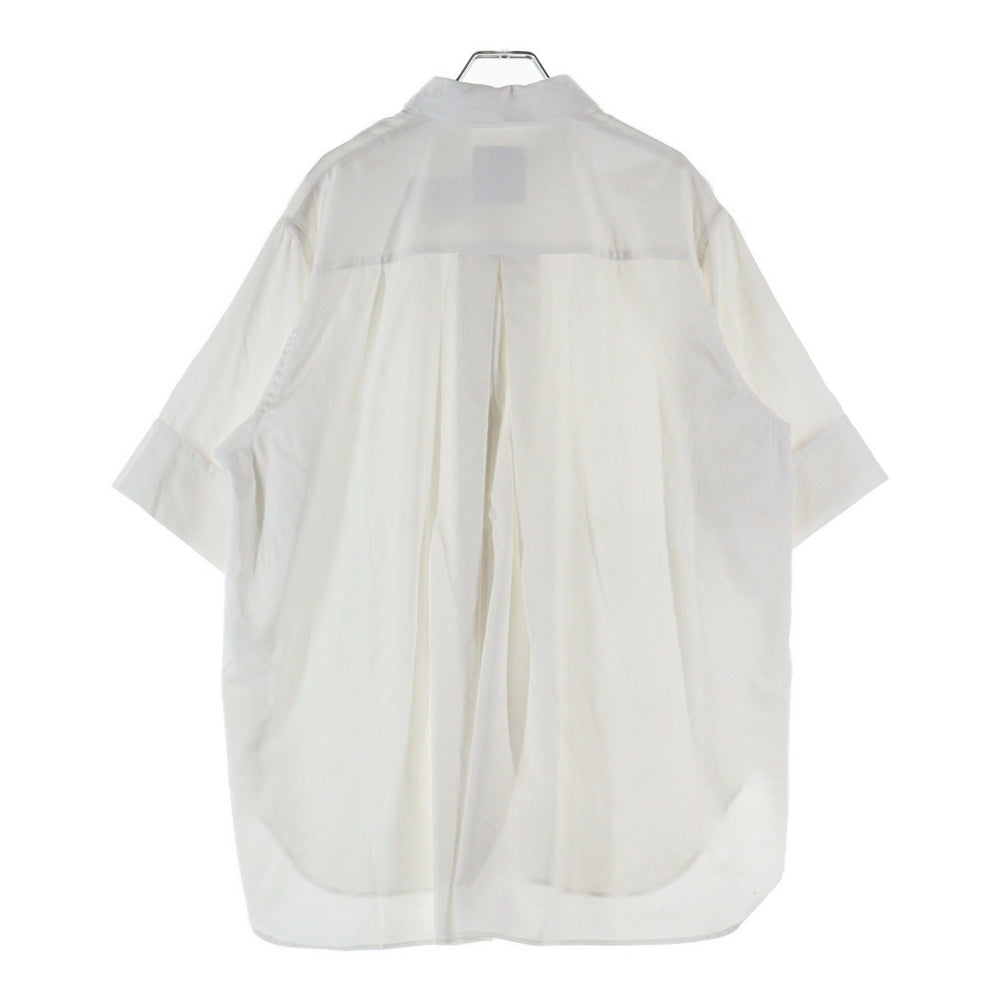 Lui's(ルイス) フロントボタン レーヨン 半袖 シャツ LUZ2031304A0004 ホワイト