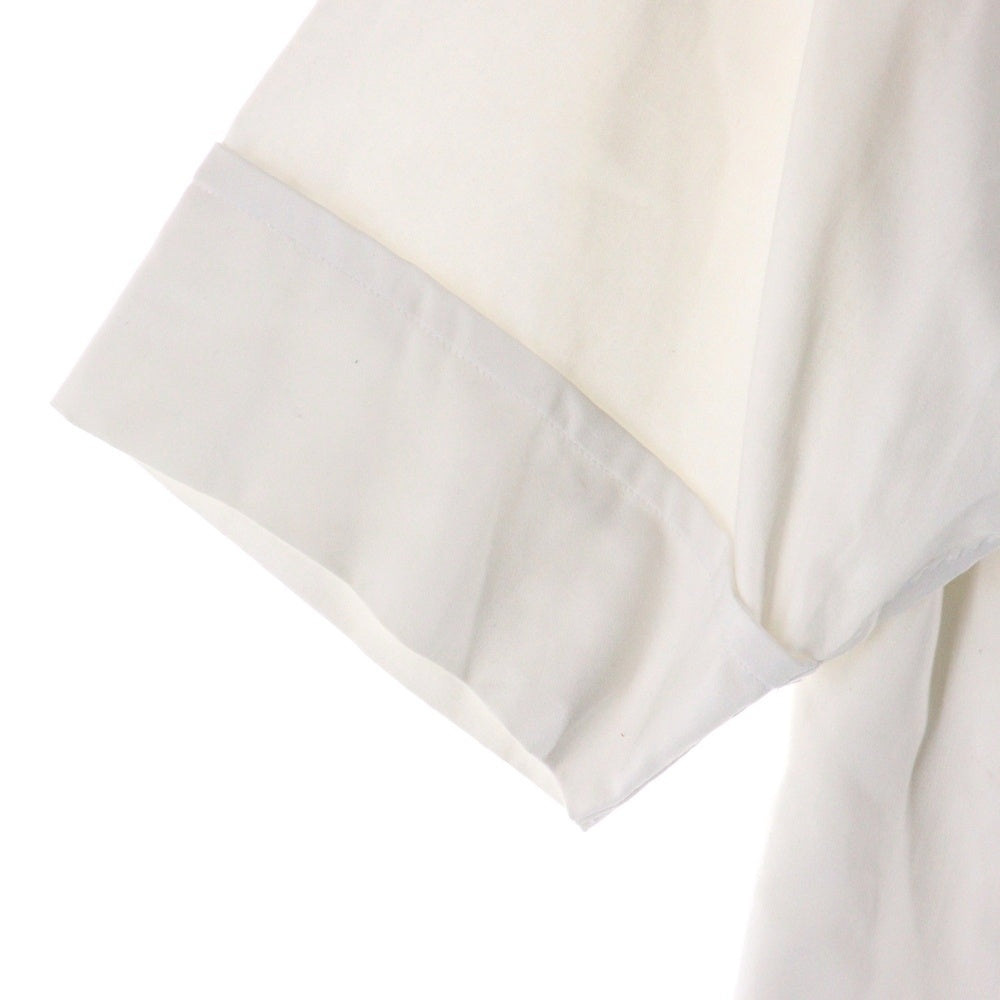 Lui's(ルイス) フロントボタン レーヨン 半袖 シャツ LUZ2031304A0004 ホワイト