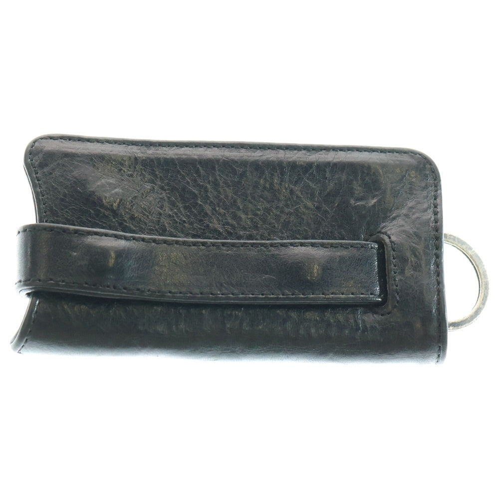 CHROME HEARTS(クロムハーツ) KEY CASE キーケース クロスボールボタン レザーキーケース ブラック