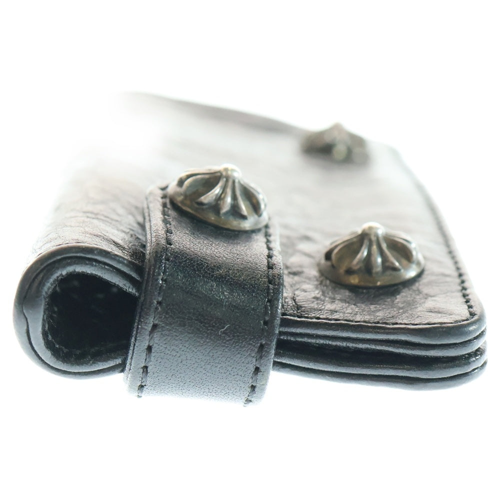 CHROME HEARTS(クロムハーツ) KEY CASE キーケース クロスボールボタン レザーキーケース ブラック