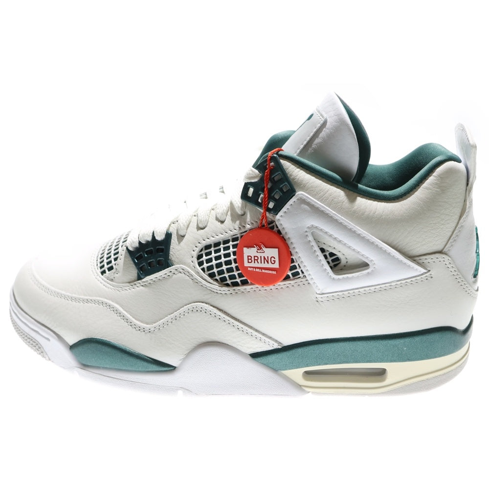 NIKE(ナイキ) AIR JORDAN 4 RETRO Oxidized Green エアジョーダン レトロ オキシダイズドグリーン ローカットスニーカー ホワイト/グリーン US9/27.0cm FQ8138-103