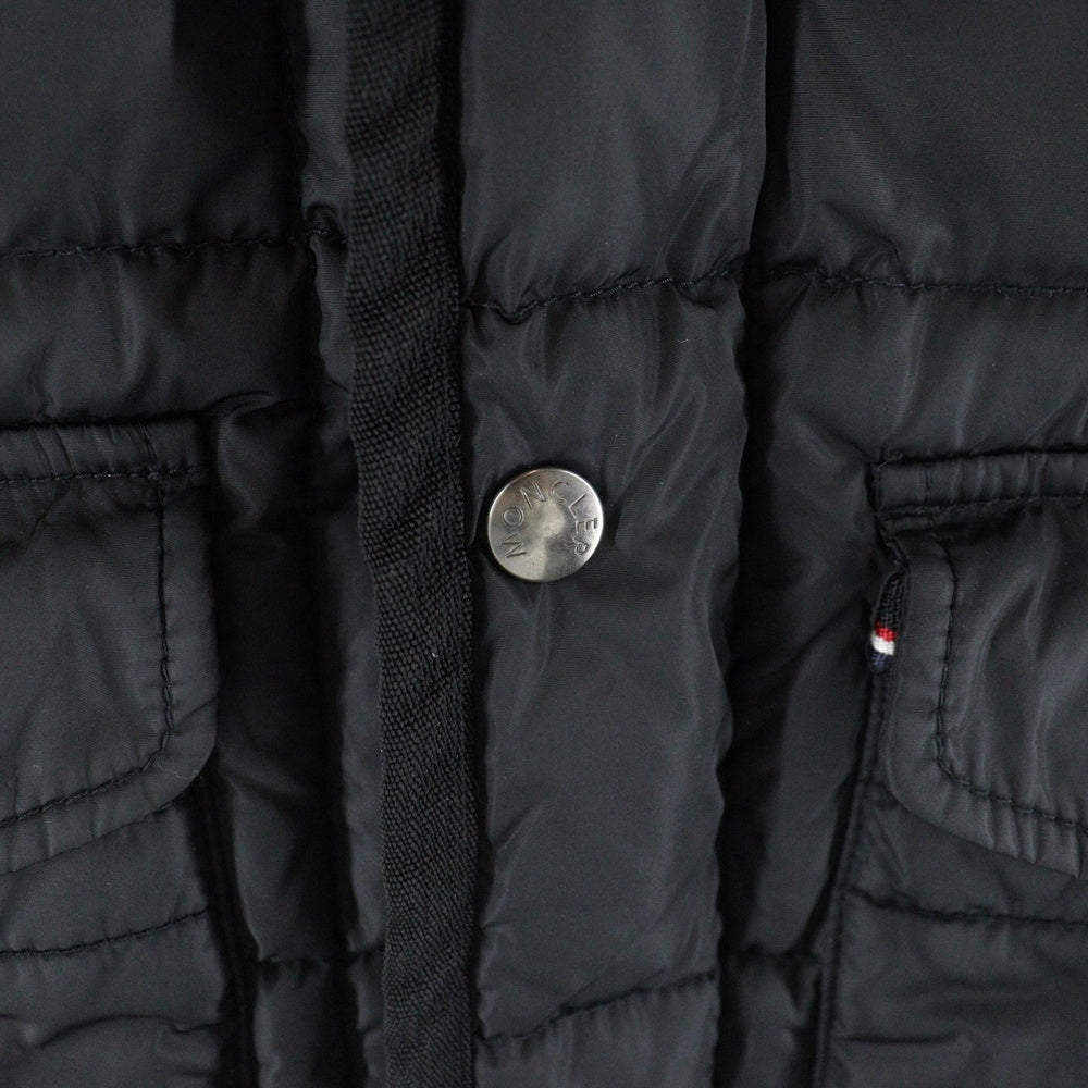 MONCLER(モンクレール) TAPAJOS GILET トリコロール ジップアップフーディー ナイロンダウンベスト ブラック 120914330500