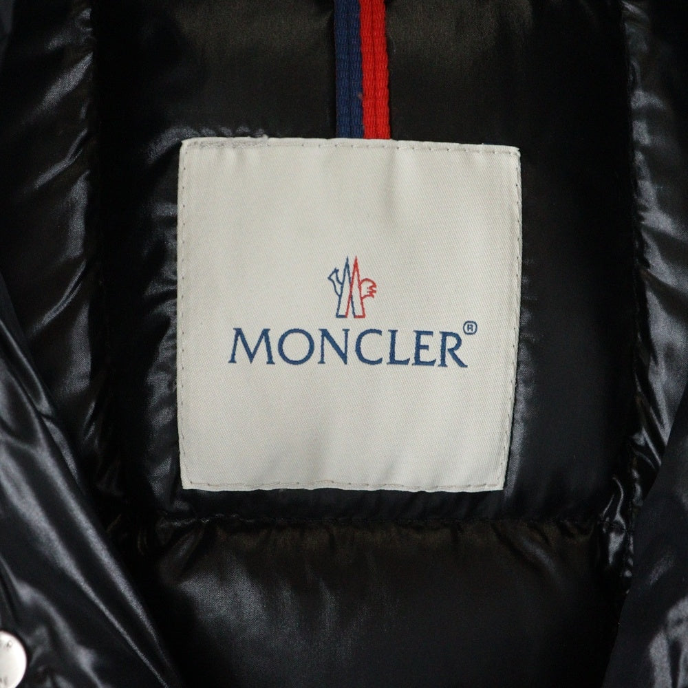 MONCLER(モンクレール) TAPAJOS GILET トリコロール ジップアップフーディー ナイロンダウンベスト ブラック 120914330500