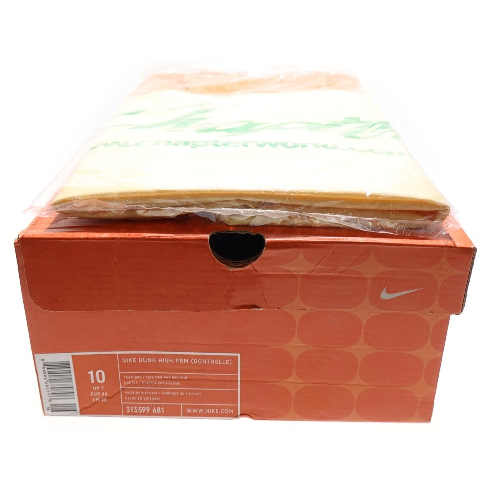 NIKE(ナイキ) 【観賞用】DUNK HIGH PRM DONTRELLE 313599-681 ダンクハイ ハイカットスニーカー シューズ レッド/ホワイト US10/28.0cm