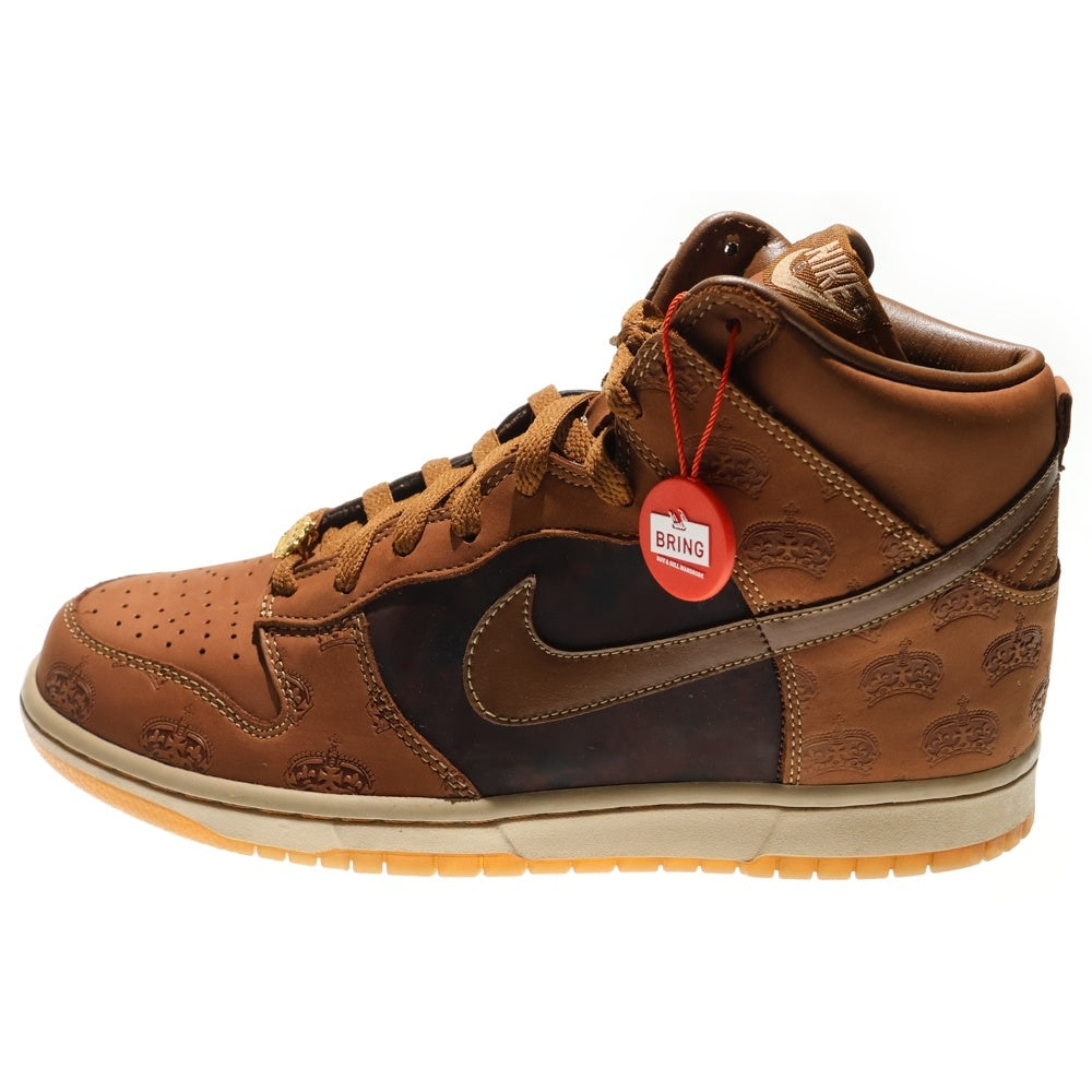 NIKE(ナイキ) 【観賞用】DUNK HI PREMIUM MIGHTY CROWN 314263-221 ダンクハイ ハイカットスニーカー シューズ ブラウン US10/28.0cm