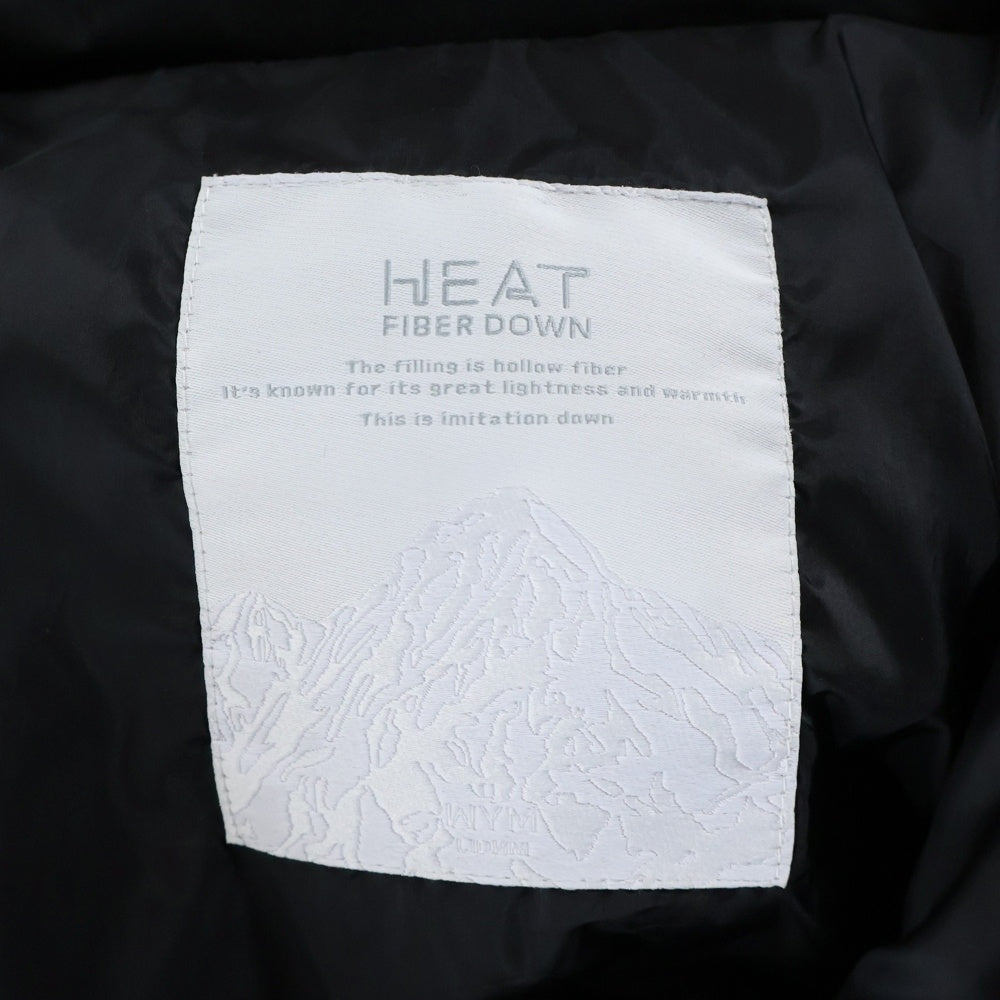 NO BRAND(ノーブランド) WYM LINDAM MINIMAL HEAT FIBER PADDED JACKET jk-459 ジップアップパデッドジャケット ブラック