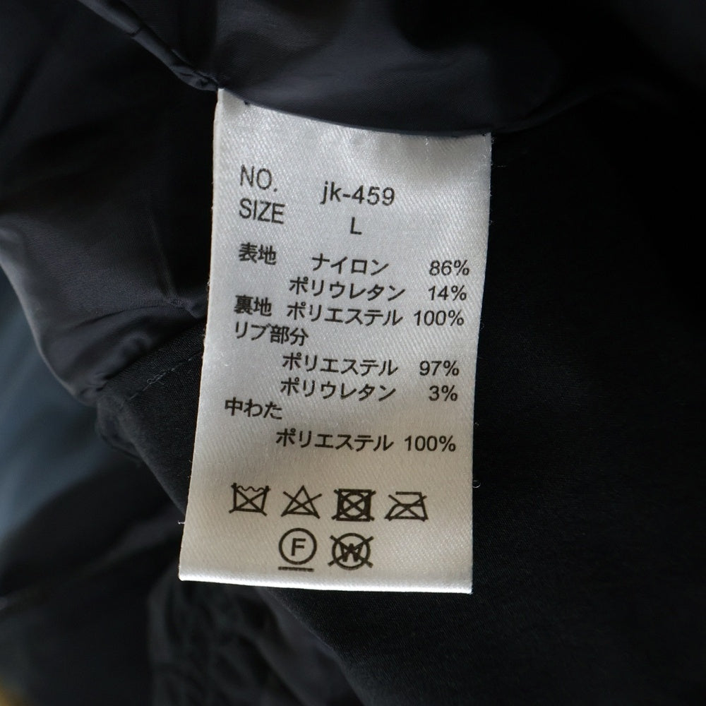 NO BRAND(ノーブランド) WYM LINDAM MINIMAL HEAT FIBER PADDED JACKET jk-459 ジップアップパデッドジャケット ブラック