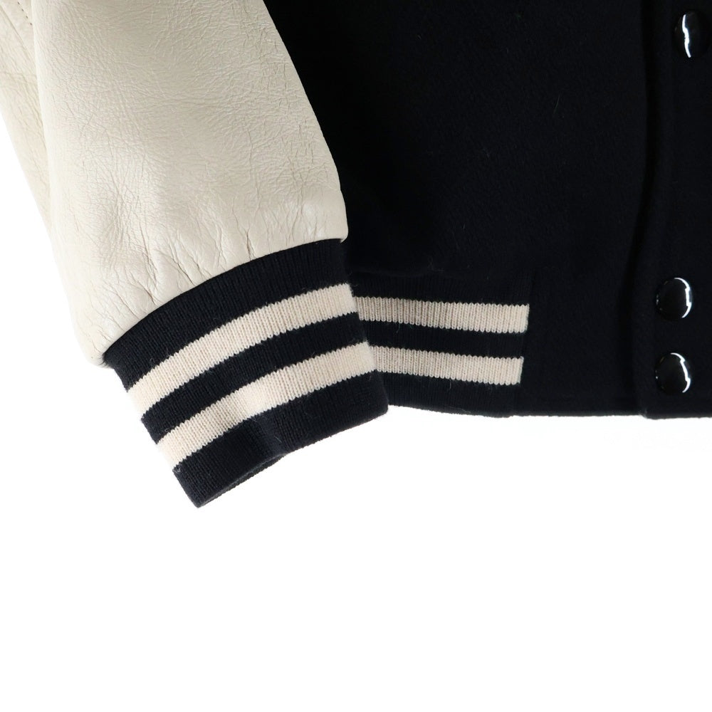 セリーヌ　Cワッペンクラシックテディブルゾン　ジャケット CELINE(セリーヌ) 22SS Classic Wool Teddy Jacket Cワッペンロゴ