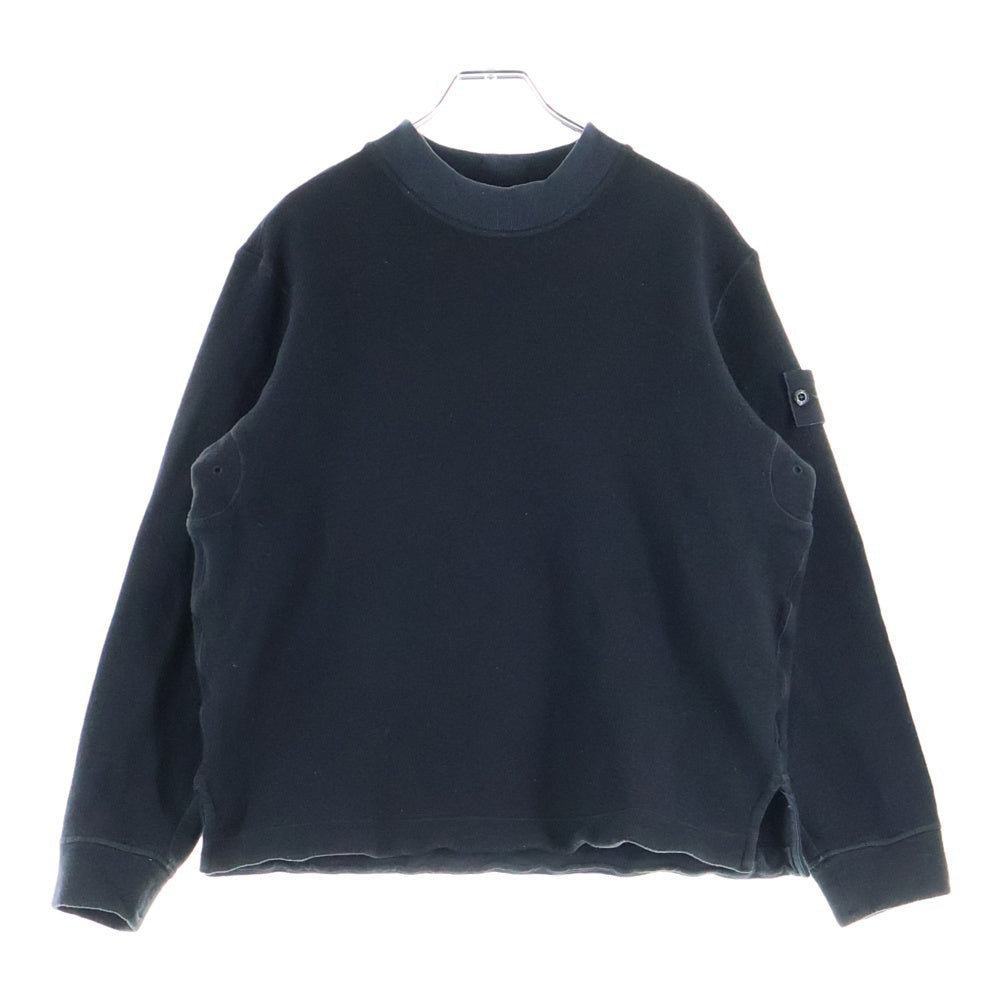 STONE ISLAND(ストーンアイランド) 23AW Sweatshirts ロゴワッペン付き ウール 長袖スウェット トレーナー ブラック 7915633F3