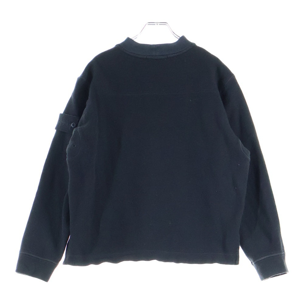 STONE ISLAND(ストーンアイランド) 23AW Sweatshirts ロゴワッペン付き ウール 長袖スウェット トレーナー ブラック 7915633F3