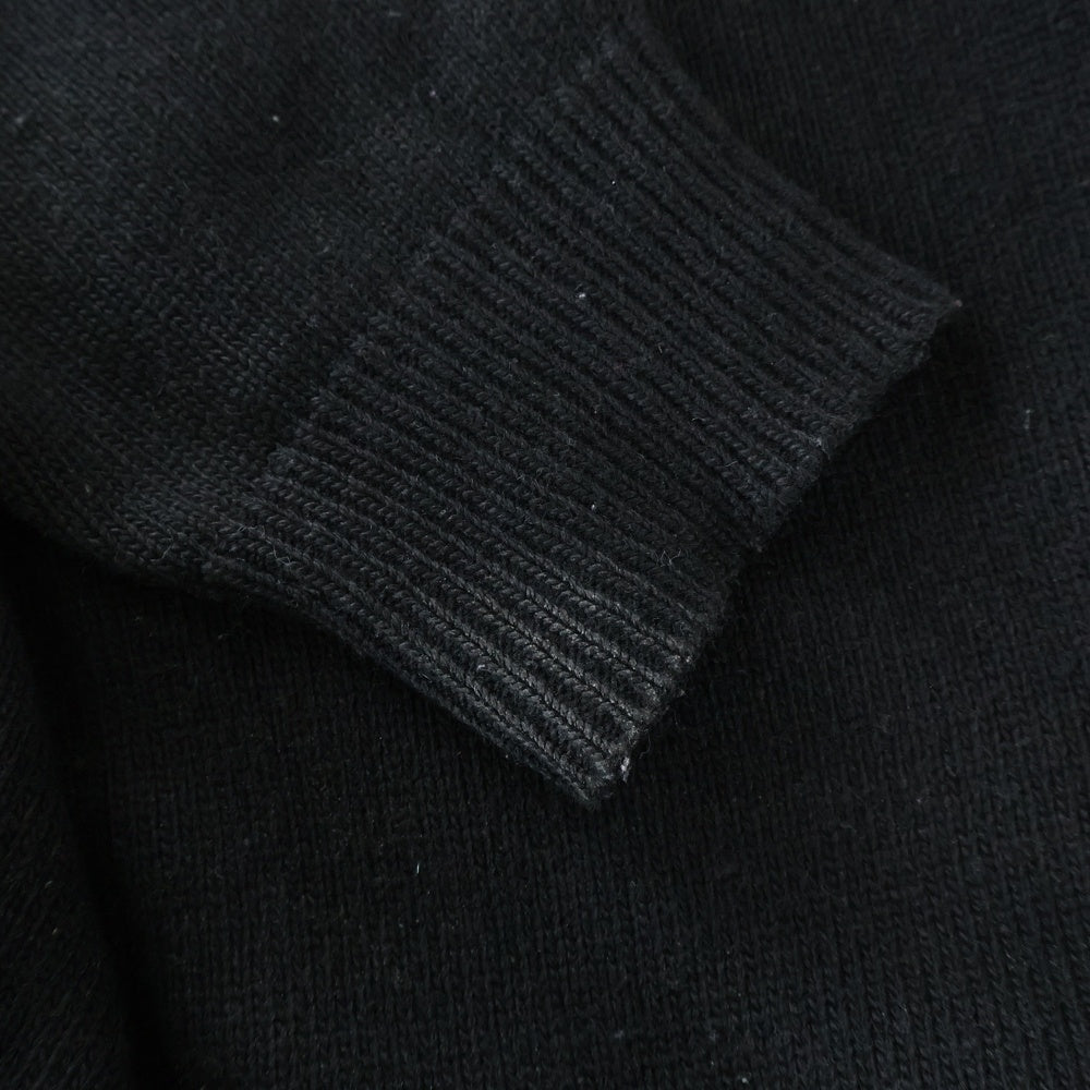 STONE ISLAND(ストーンアイランド) 23AW Knitwear クルーネック ウール 長袖ニットセーター ブラック 7915508A3
