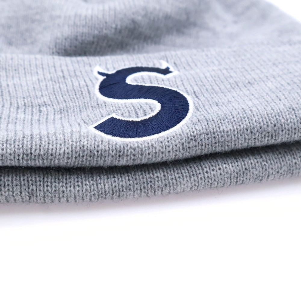 SUPREME(シュプリーム) 22AW ×New Era S Logo Beanie Heather Grey ニューエラ ロゴ刺繍 ビーニー ニット帽 グレー