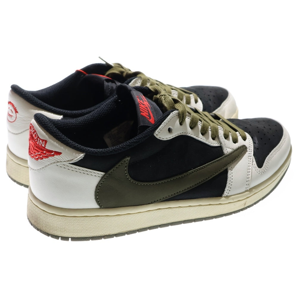 NIKE(ナイキ) ×TRAVIS SCOTT WMNS AIR JORDAN 1 LOW OG OLIVE トラヴィススコット ウィメンズ エアジョーダン1 ローカットスニーカー US10.5/27.5cm DZ4137-106