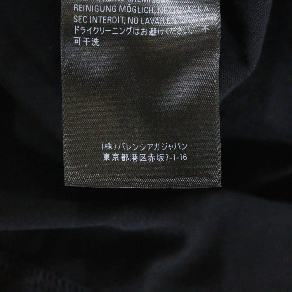 BALENCIAGA(バレンシアガ) フロント ロゴプリント 半袖Tシャツ カットソー 613968-TYK28 ブラック
