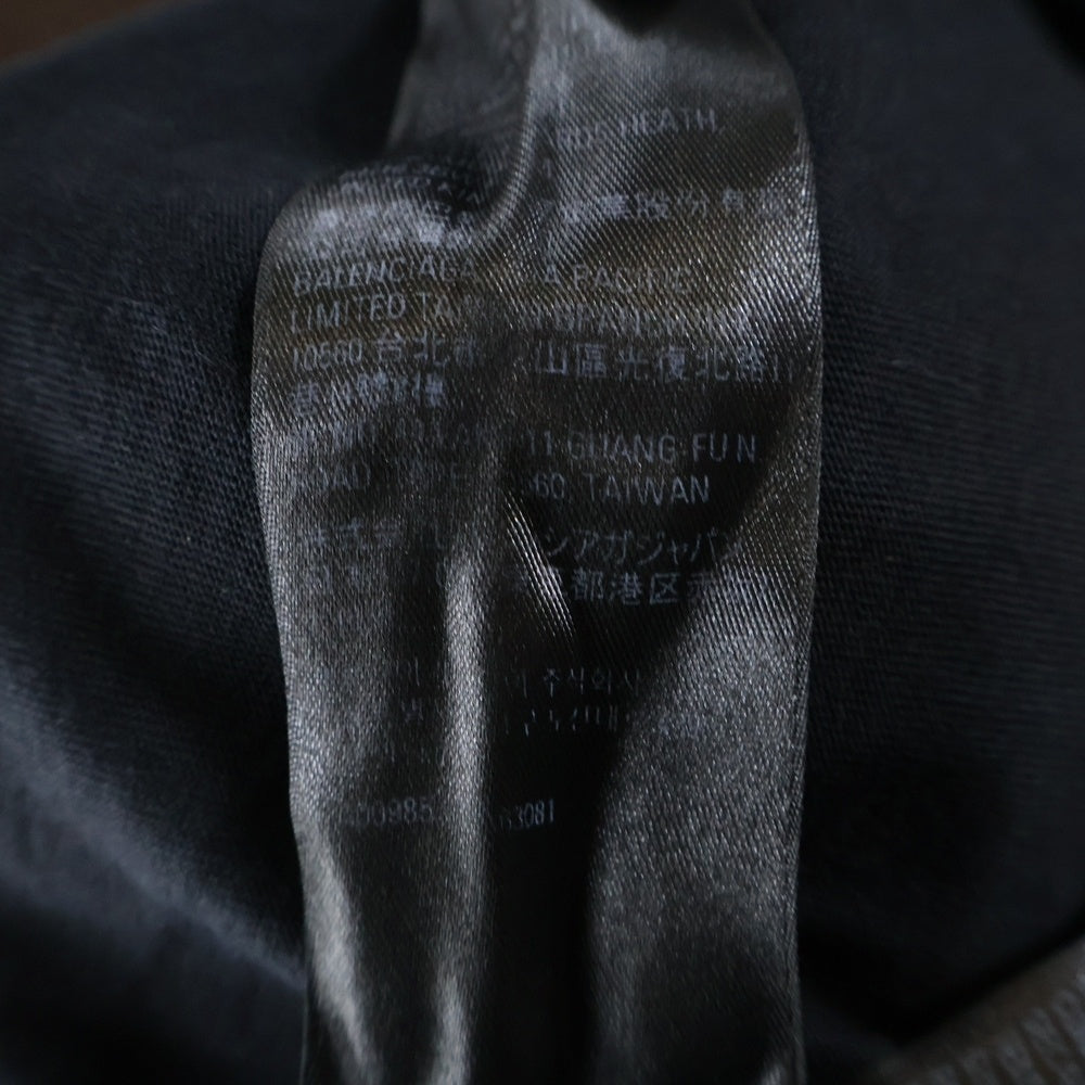 BALENCIAGA(バレンシアガ) フロント ロゴプリント 半袖Tシャツ カットソー 613968-TYK28 ブラック