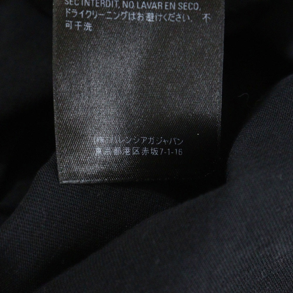 BALENCIAGA(バレンシアガ) フロント ロゴプリント 半袖Tシャツ カットソー 613968-TYK28 ブラック