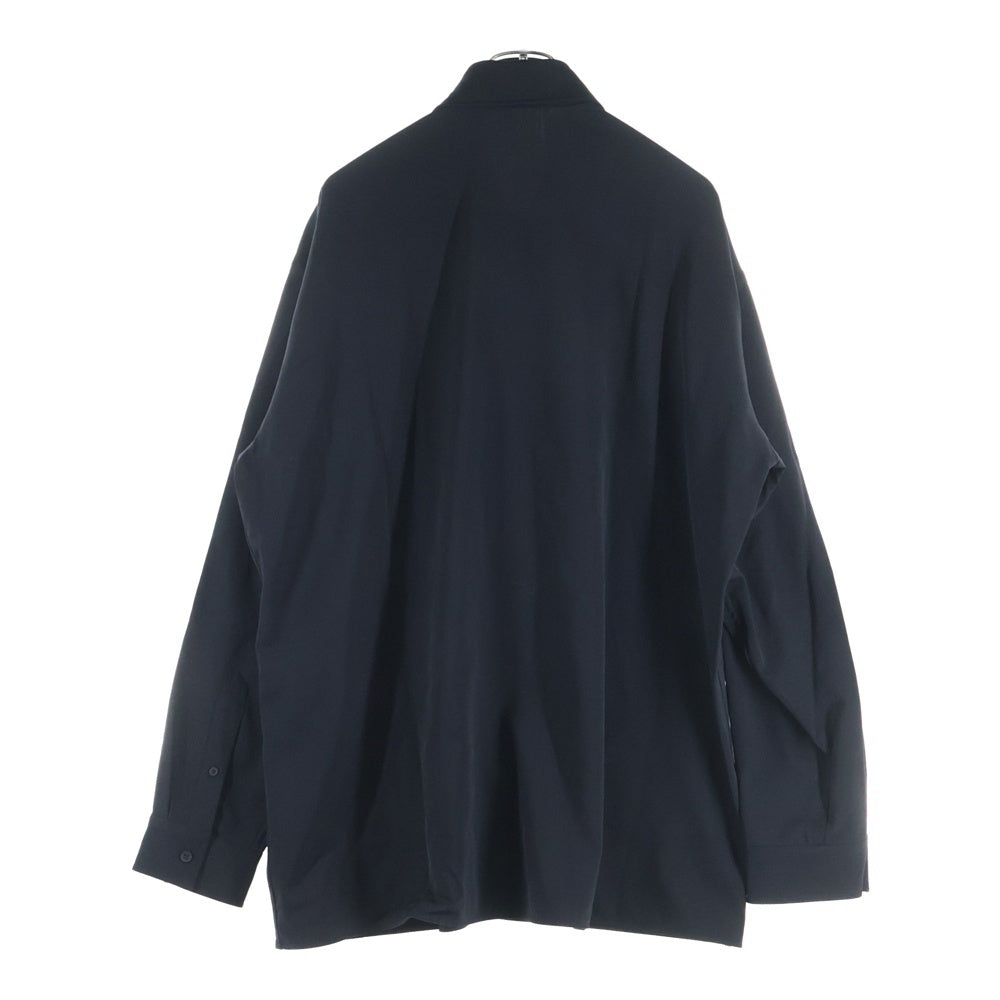 BALENCIAGA(バレンシアガ) 21SS フロントボタン レーヨン 開襟 長袖シャツ JP57-2021-978 ブラック