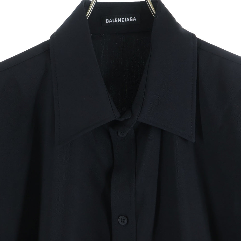 バレンシアガ　シャツ BALENCIAGA(バレンシアガ) 21SS フロントボタン レーヨン 開襟 長袖