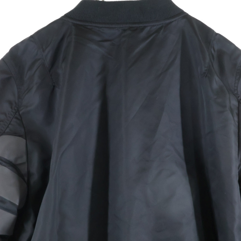 UNDEFEATED(アンディフィーテッド) ×ALPHA INDUSTRIES L-2B BOMBER JACKET アルファー アームロゴ 裏地メッシュ ボンバージャケット ブラック 184150106001