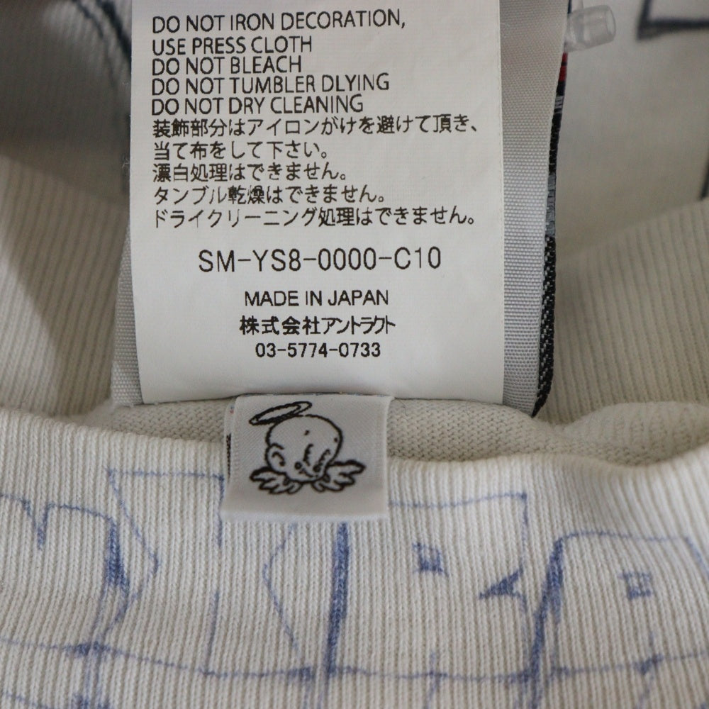 SAINT MICHAEL(セントマイケル) 24SS × BORN RAISED BR LS TEE LA WHITE ボーンアンドレイズド マルチデザイン 長袖シャツ ホワイト