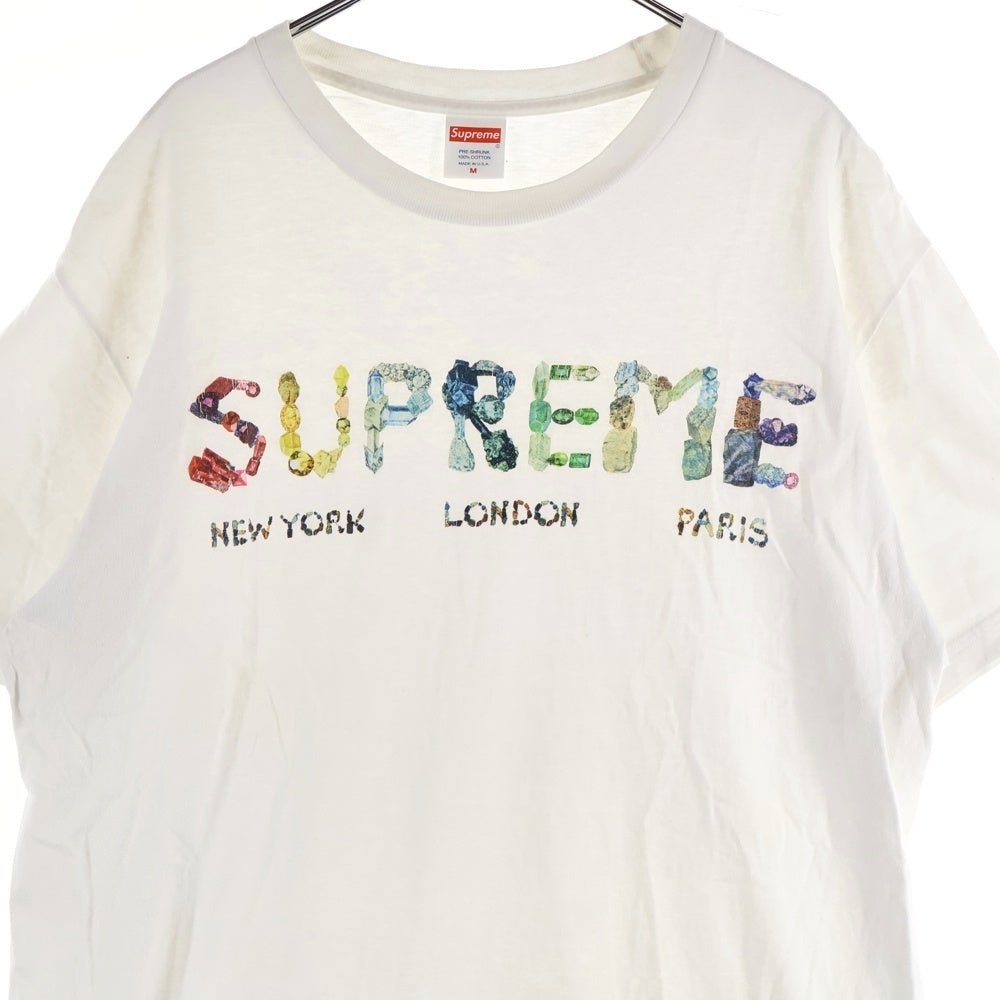 SUPREME(シュプリーム) 18SS Rocks Tee 宝石ロゴプリント クルーネック 半袖Tシャツ カットソー ホワイト
