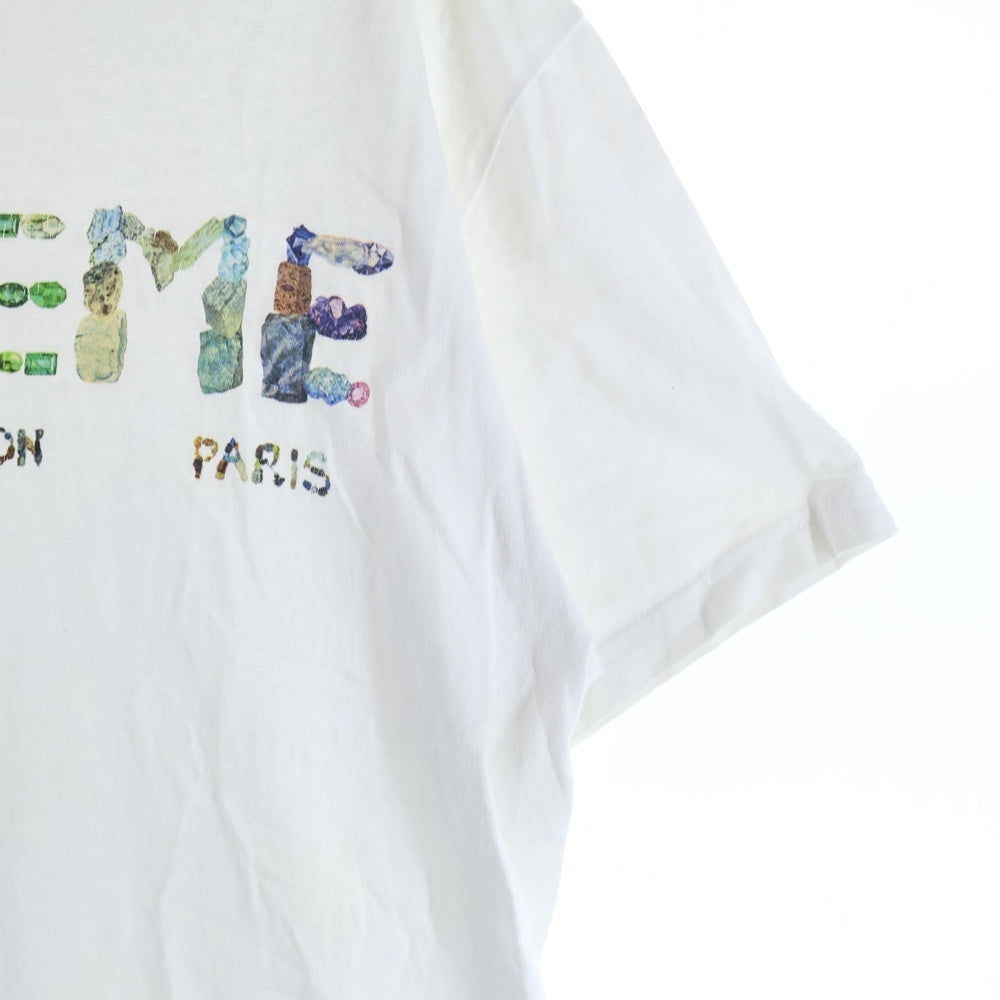 SUPREME(シュプリーム) 18SS Rocks Tee 宝石ロゴプリント クルーネック 半袖Tシャツ カットソー ホワイト