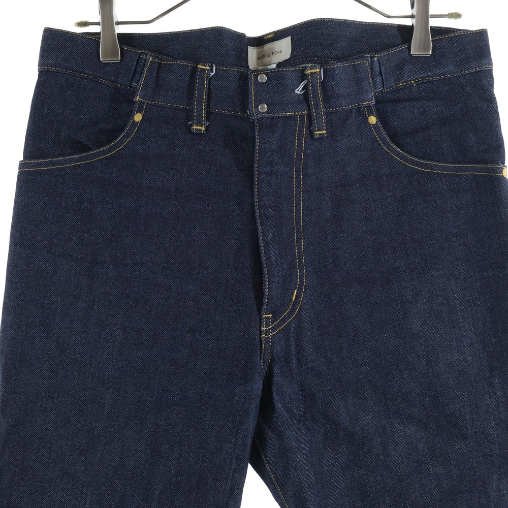 BED J.W. FORD(ベッドフォード) ジップフライ コットン ストレートデニムパンツ インディゴ