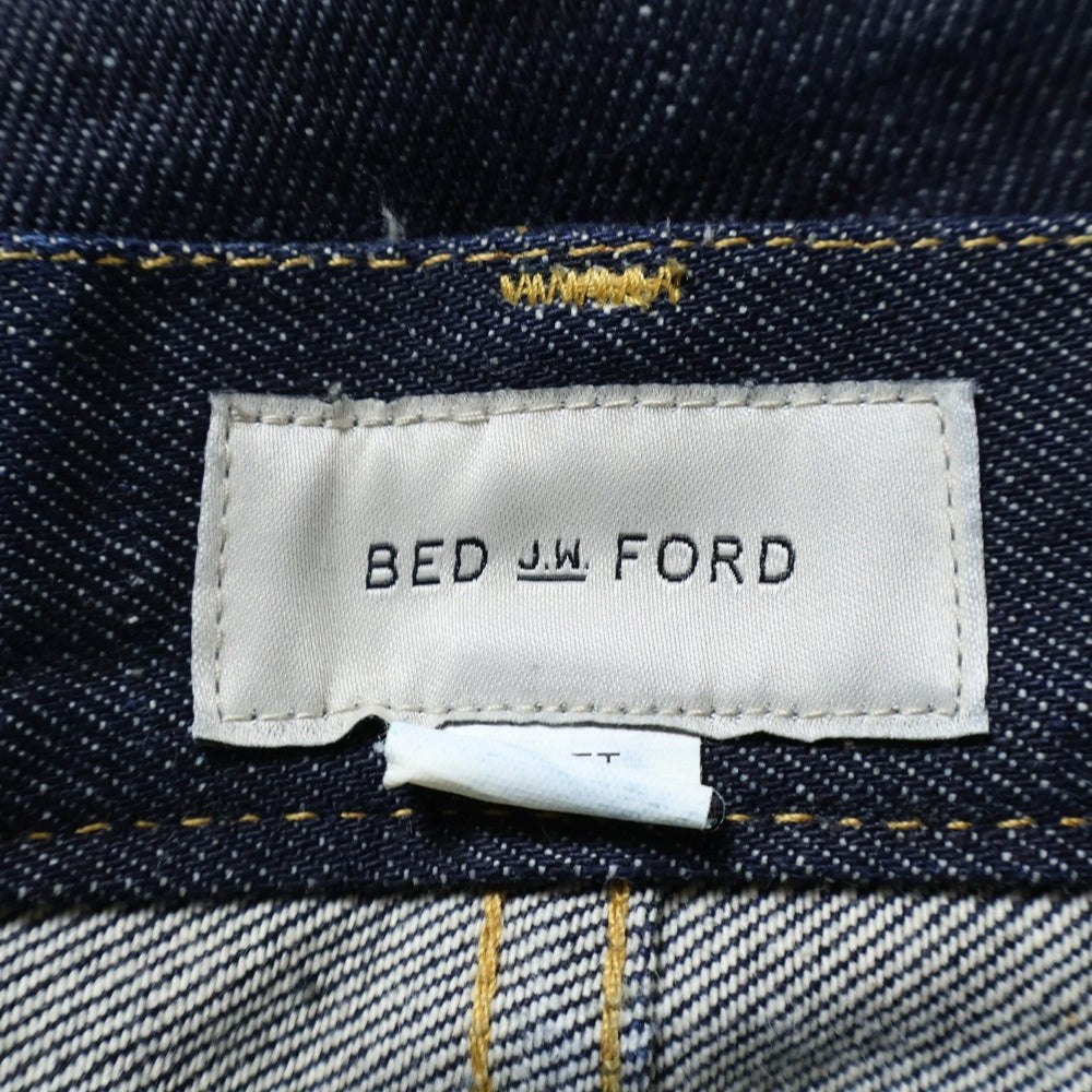 BED J.W. FORD(ベッドフォード) ジップフライ コットン ストレートデニムパンツ インディゴ