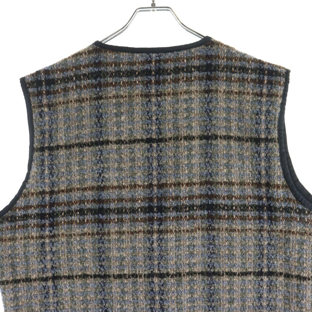 Needles(ニードルス) W.U. Piping Vest ジップアップ ツイード ウールベスト マルチカラー PU326