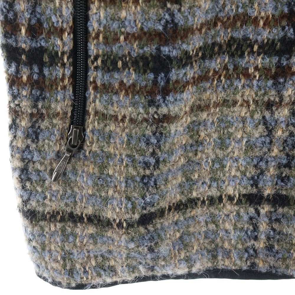 Needles(ニードルス) W.U. Piping Vest ジップアップ ツイード ウールベスト マルチカラー PU326
