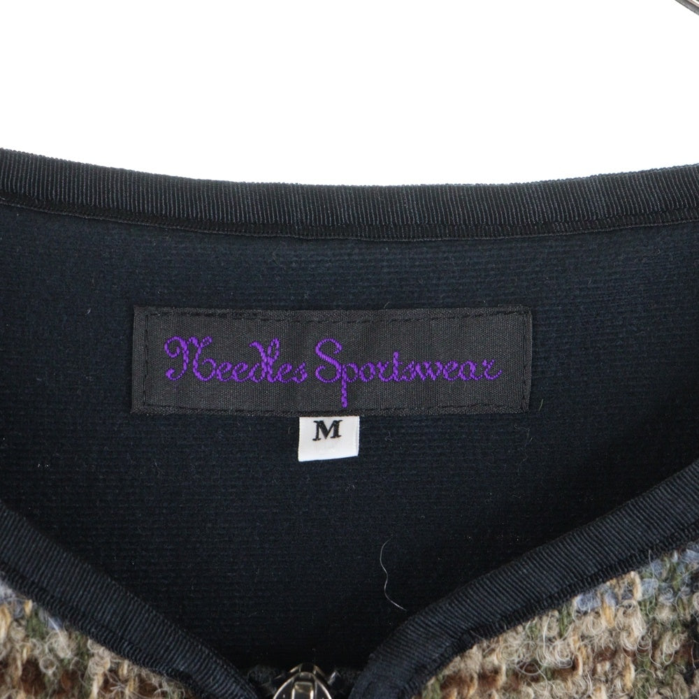 Needles(ニードルス) W.U. Piping Vest ジップアップ ツイード ウールベスト マルチカラー PU326