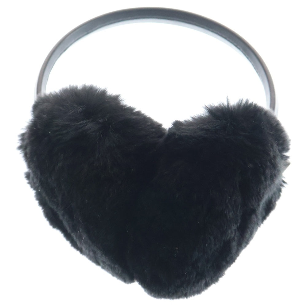YVES SALOMON HOMME(イヴサロモンオム) ファー付き イヤーマフ 耳当て ブラック 8WAA819XXREXX