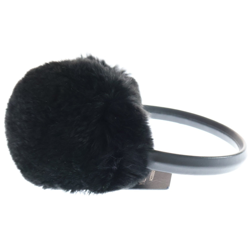 YVES SALOMON HOMME(イヴサロモンオム) ファー付き イヤーマフ 耳当て ブラック 8WAA819XXREXX