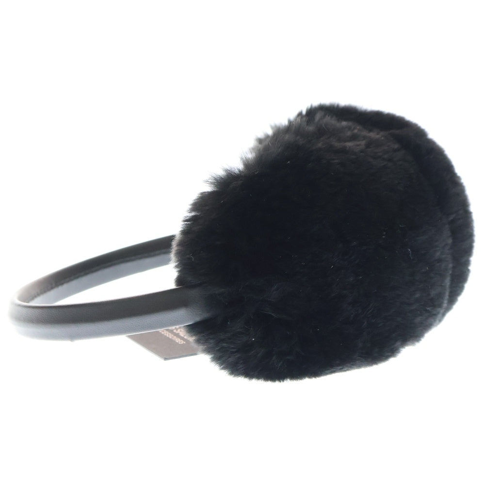 YVES SALOMON HOMME(イヴサロモンオム) ファー付き イヤーマフ 耳当て ブラック 8WAA819XXREXX