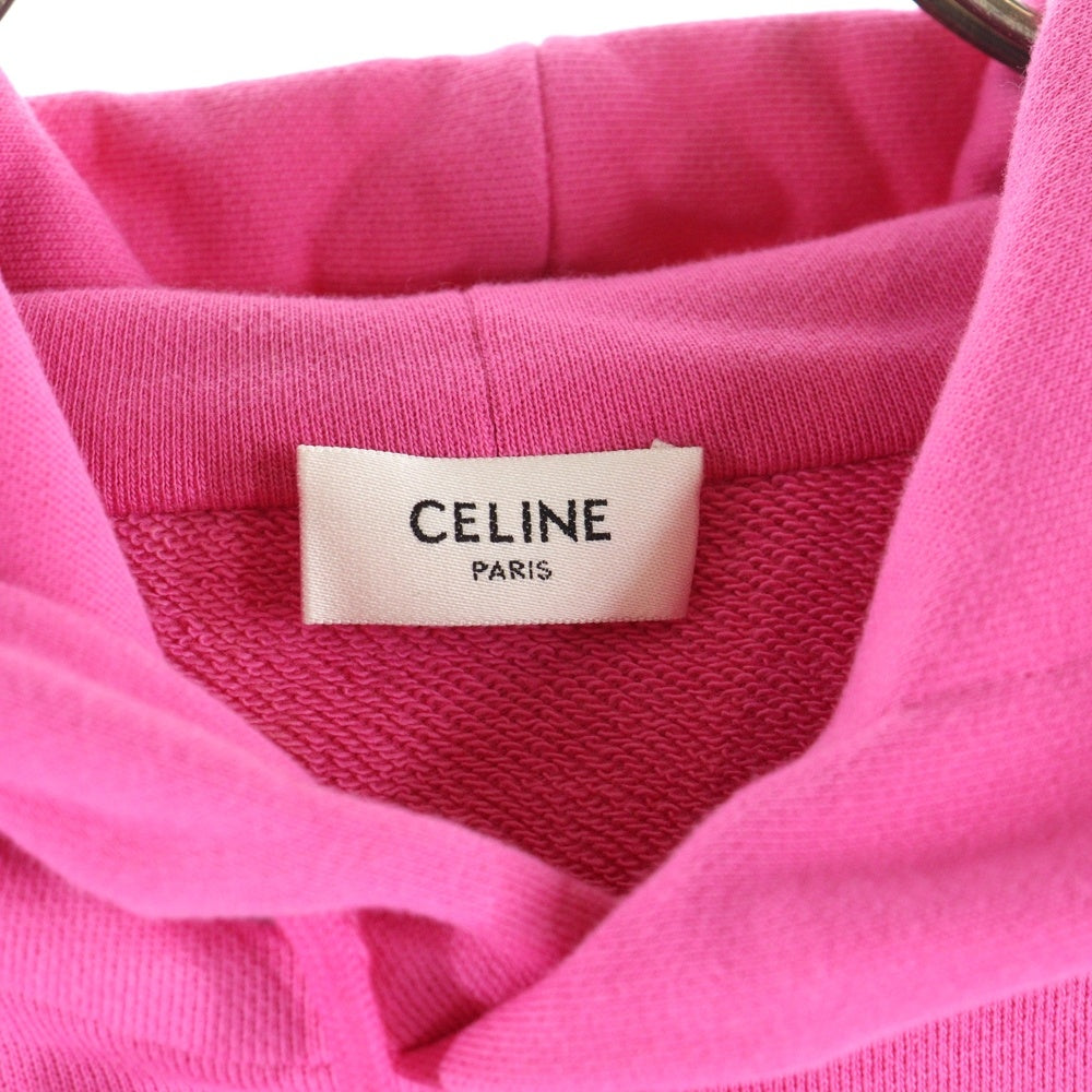 CELINE(セリーヌ) パームツリー スタッズ フーディー プルオーバーパーカー ピンク 2Y795670Q